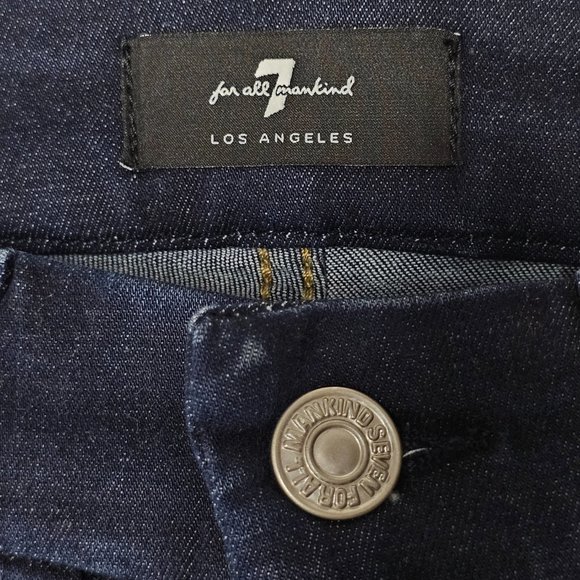 NWT 7 For All Mankind Women's Ankle Skinny/Slim Illusion, Luxe, Dk Jeans Sz 26 - Picture 4 of 11
